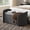 Dark Gray, variant on Sophie Storage Bench, Pearl White Boucle