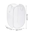 thumbnail image 2 of Cesto de Ropa de Malla Uxcell, Cestas de Ropa Plegables, Blanco, 2 of 7