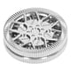 thumbnail image 3 of Juguete deslizante magnético portátil para aliviar el estrés y la ansiedad con moneda háptica con diseño de cubo hueco para oficina, color plateado, 3 of 14