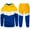 Yellow#9527, variant on BOOMNY Mens Tracksuits Patchwork Color Hoodies Sweatpants 2Pcs Gym Sweat Suits Running Jogging Fall Winter Athletic Tracksuit Outfits