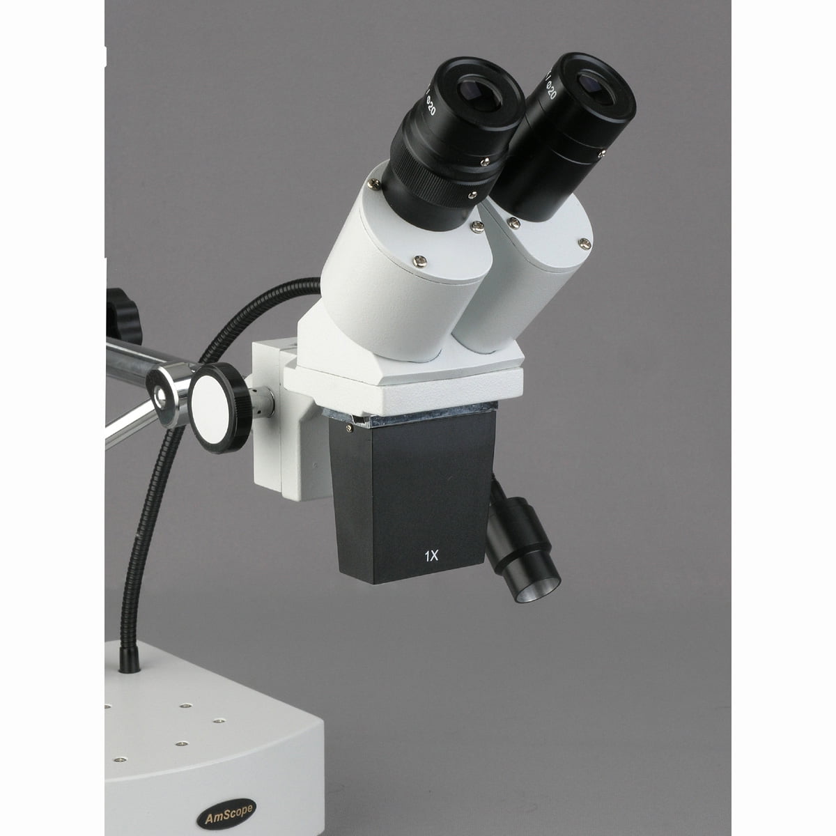 Buy AmScope 5X10X Binocular Boom Arm Stereo Microscope with LED Gooseneck Light New Online at