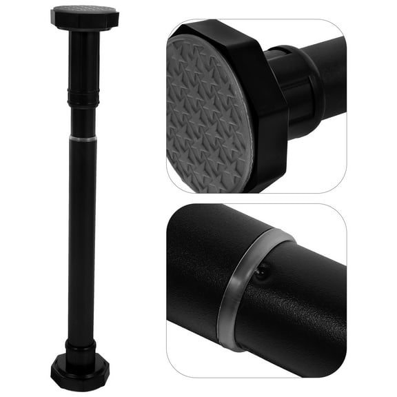 UPKOCH 1Pcs Telescopic Curtain Pole No Drilling Black Stainless Steel for Shower Curtain Support