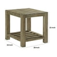thumbnail image 5 of Cyon 28 Inch Side End Table Washed Gray and Brown Wood Open Shelf - Saltoro Sherpi, 5 of 5
