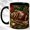 Black, variant on Holiday Snail Coffee Mug, Woodland Animal Mug, Ceramic 11 oz