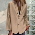 thumbnail image 2 of Hrsba Women's Casual Long Sleeve Sweatshirt Long Sleeved Round Neck Top/shirt Solid Color Long Sleeve Loose Blazer Cardigan Outerwear, 2 of 5