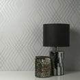 thumbnail image 2 of Fine Decor Shard Silver Trellis Unpasted Paper Wallpaper, 20.5-in by 33-ft, 56.4 sq. ft., 2 of 5