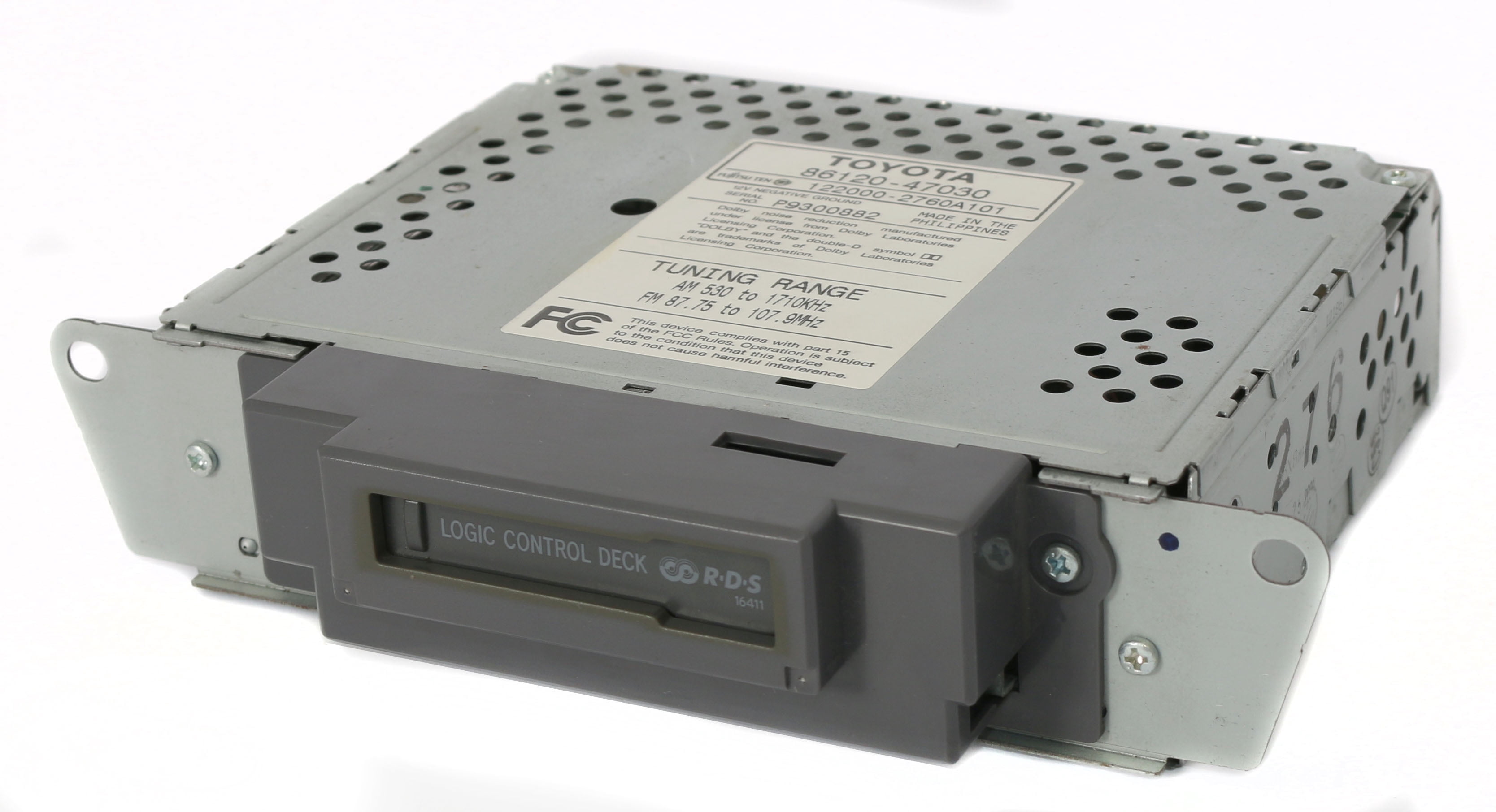 Restored 2001-2003 Toyota Prius OEM RDS Cassette Receiver - 86120-47030 Face Number 16411 (Refurbished)