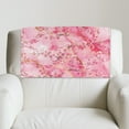 thumbnail image 3 of Xixirimido Pink Marble Cherry Blossom Print Recliner Chair Head Rest Slipcover Non Slip Waterproof Recliner Chair Cover Leather Sofa Couch Headrest Protector Covers, 3Pcs, 3 of 7