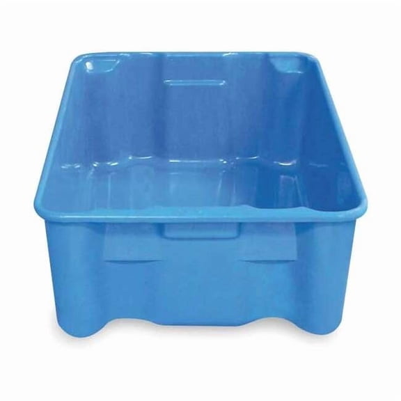 Stack & Nest Storage Container, 9 gal, 24-1/4 in L x 14-3/4 in W x 8 in H, Blue
