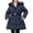 C10-Navy, variant on Rhuody Girl'S Coats 7-8 Years Winter Long Sleeve Windproof Hooded Padded Jacket Trim Waist Belt Mid Length Warm Outerwear For Daily Outdoor Play Fashion Wear