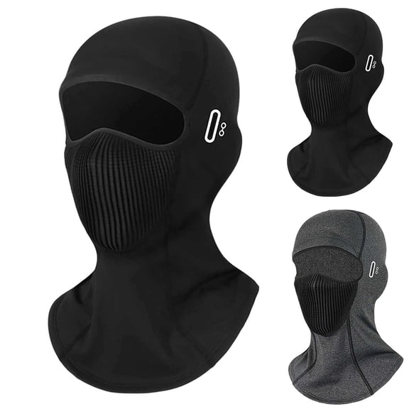 QATAINLAV Balaclava Face Ski Mask for Men Women Windproof Thermal Warmer Cold Weather Skiing Climbing Cycling Face Cover Gray