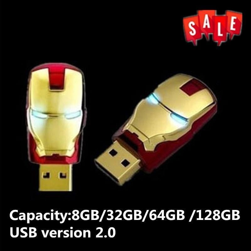 Iron Man Hand Style USB 2.0 Flash Drive 8GB 16GB 32GB 64GB 128GB 256GB 
