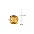thumbnail image 5 of Gem & Harmony 15.00 Carat (Ctw) Cushion-Cut Citrine Ring in 14K Yellow Gold for Women, 5 of 7