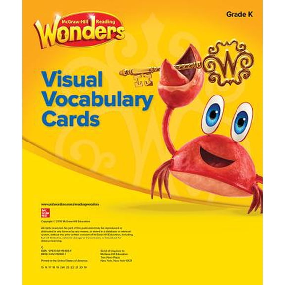 Reading Wonders Visual Vocabulary Cards Grade K