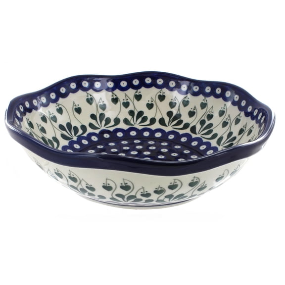 Blue Rose Polish Pottery Alyce Large Scallop Bowl