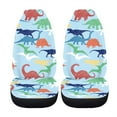 thumbnail image 4 of Xoenoiee 2 Piece Car Seat Cover Front Seats Only, Dinosaur Print Auto Seat Covers Universal Fit Car Interior Accessories for Cars Truck SUV, 4 of 6