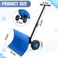 thumbnail image 2 of COZONY Heavy Duty Snow Shovel with Wheels, 29" Wide Adjustable Angle & Height, Steel Blade Snow Pusher for Driveway, Ergonomic Handle, Easy Assembly, 2 of 6