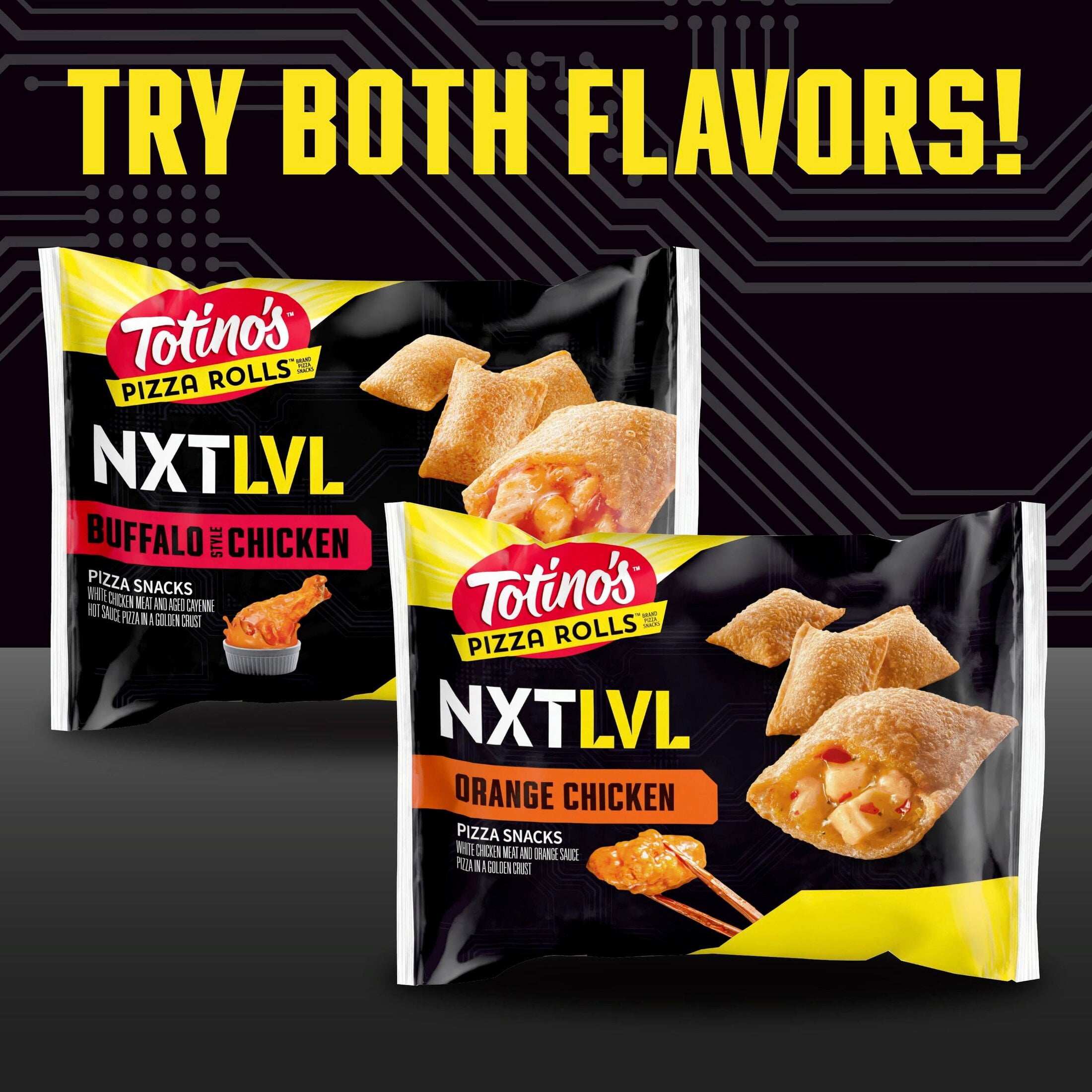 Totino's Pizza Rolls, NXTLVL, Orange Chicken Flavored, Frozen Snacks, 50 Count, 24.46 oz