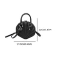 thumbnail image 4 of Bolso Hombro para Mujer Bolso Tipo Cartera Cuero PU Con Forma Concha (negro), 4 of 9