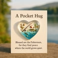 thumbnail image 4 of Hearth & Gear Lover Pocket Hug With Card – Sea Glass Heart With Rod & Design Inspirational Keepsake For Fishermen Anglers Dad Pocket Charm, 4 of 5