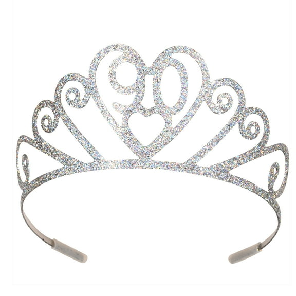 Glittered Metal  90  Tiara, (1/Pkg)