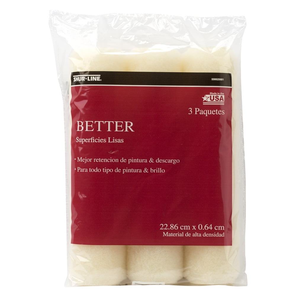 Shur-Line Better Paint Rollers, 3 Pack