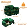 thumbnail image 2 of Single Sofa Chair, Cloud chair with Pillow, Velvet Single Seat Sofa, Comfy Deep Upholstered Couch for Living Room, Bedroom, Apartment Sofa with storage, Green, 2 of 8