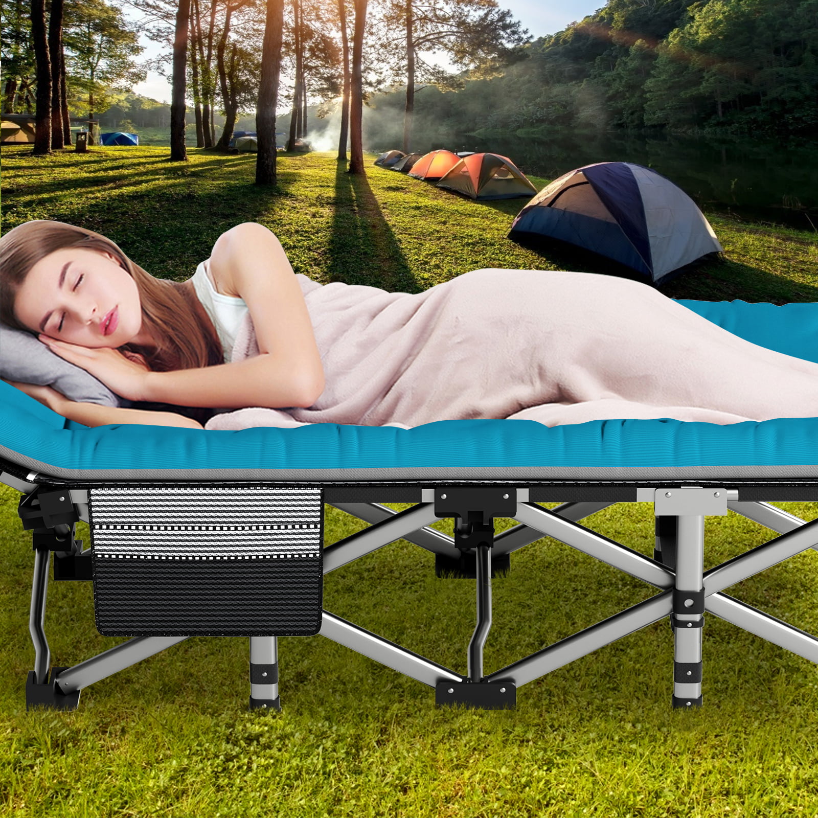 lavabo Principiante novedad Lilypelle Folding Camping Cot, Double Layer Oxford Strong Heavy Duty  Sleeping Cots with Carry Bag, Portable Travel Camp Cots for Home/Office Nap  and Beach Vacation - Walmart.com