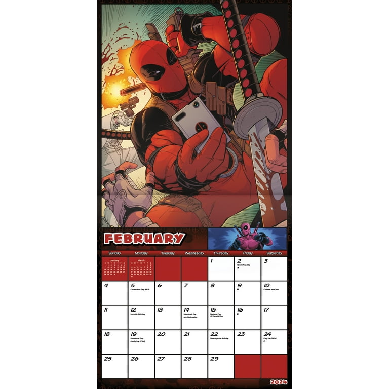 trends-international-2024-marvel-deadpool-wall-calendar-push-pins-walmart-com