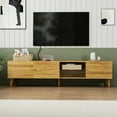 thumbnail image 2 of Xukmct Wood TV Cabinet for TVs up to 70 Inch, TV Stand with Storage Shelf, Mid Century Modern Entertainment Center TV Media Console for Living Room Bedroom, 2 of 8