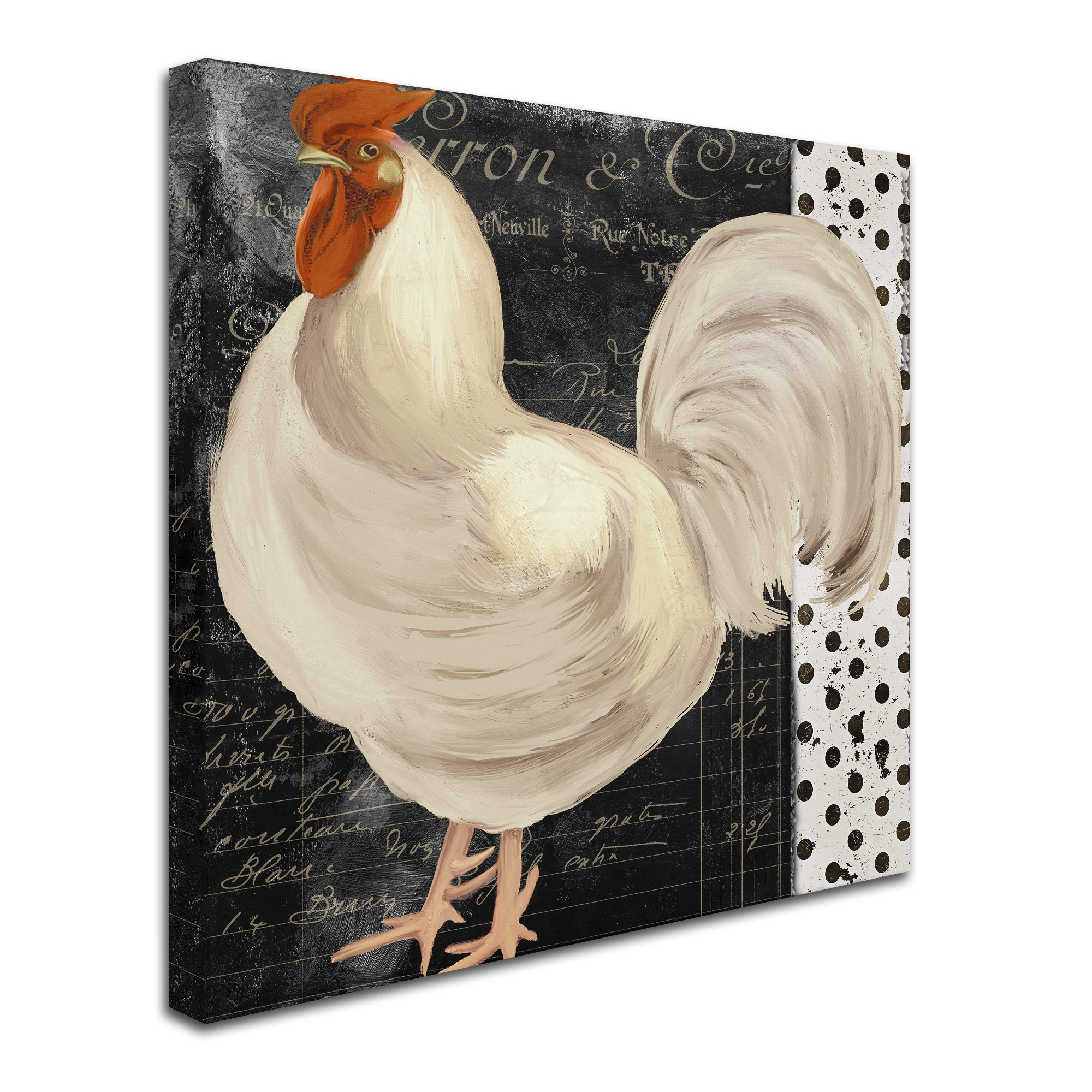 Trademark Fine Art "White Rooster Caf? II" Canvas Art by Color Bakery