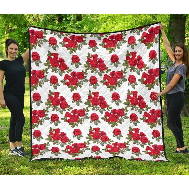 Edredón con estampado de rosas 05 Premium Quilt