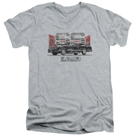 Chevrolet - El Camino Ss Mountains - Slim Fit V Neck Shirt - Medium