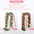 thumbnail image 2 of Crowdstage 8.2Ft Artificial Rose Vine Flowers Silk Wisteria Garland Vine Rattan Hanging for Home Garden Outdoor Ceremony Wedding Arch Floral Decor, 2 of 9
