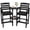 Black, variant on SERWALL Tall Bar Chairs Set of 2 with Connecting Table, Bar Outdoor Barstools, Aruba