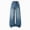 L117-Blue, variant on NOLDARES Girls Jeans Baggy Wide Leg Jeans for Kids Cute Denim Pants | Loose Fit, Elastic High Waisted, Trendy Y2K Streetwear(L117-Blue)