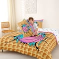 thumbnail image 4 of Erosebridal Basketball Sport Full Size Comforter Sets for Kids Boys Girls, Ice Cream Drip Waffle Bedding Sets, Colorful Polka Dots Reversible, 1 Comforter and 2 Pillowcases, 4 of 6