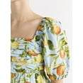 thumbnail image 4 of Free Assembly Women's Shirred Cotton Mini Dress with Puff Sleeves, Sizes XS-XXXL, 4 of 5