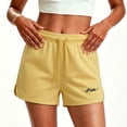 thumbnail image 3 of Women Casual Sweat Shorts Side Split Solid Shorts Elastic Drawstring Short Pants High Waist Lounge Shorts Loose Comfy Athletic Shorts Trendy Soft Summer Outfits Daily Workout Gym Running, 3 of 5