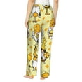 thumbnail image 3 of Xecao Garden Honeybee Gnomes Women's Straight Lounge Pajama Pants: The Epitome of Relaxed Sleepwear, 3 of 9