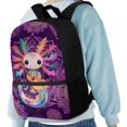 thumbnail image 4 of Uourmeti Salamander Pattern Durable School Backpack, 17 Inchs Adjustable Comfort Straps Student Bookbag Universal Matching Large Capacity Backpack for Teen, 4 of 6
