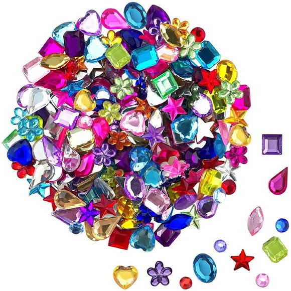 Rinestones para manualidades JPSOR, 900 piezas de acrílico, 9 formas, 6-13 mm