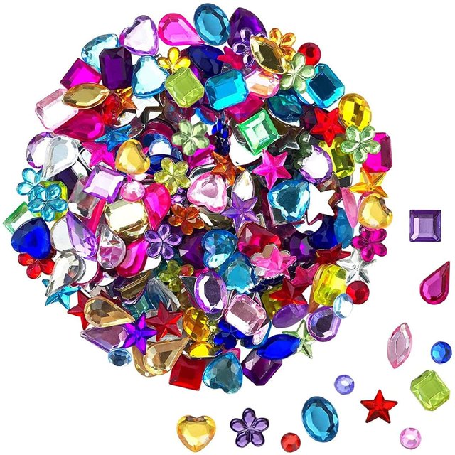 Rinestones para manualidades JPSOR, 900 piezas de acrílico, 9 formas, 6-13 mm