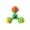A002- Green, variant on Parrot Spinner Bell Toy, Pink, 1 Pack, Interactive Foraging Toy for Parrot Bird Play