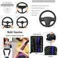 thumbnail image 4 of Jeiento Thin Blue Line US Flag 15 PCS Car Seat Cover Full Set with Trash Bag Seat Belt Pad Cover Steering Wheel Cover Air Vent Storage Bag Rear View Mirror Cover Cup Holders Keychain Car Accessories, 4 of 6