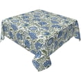 thumbnail image 2 of Boho Square Tablecloth 54x54 Inch Blue Green Vintage Floral Table Cloth Chinoiserie Flower Spring Summer Table Covers Polyester Indoor Outdoor Farmhouse Tablecloths for Kitchen Dining Party, 2 of 7