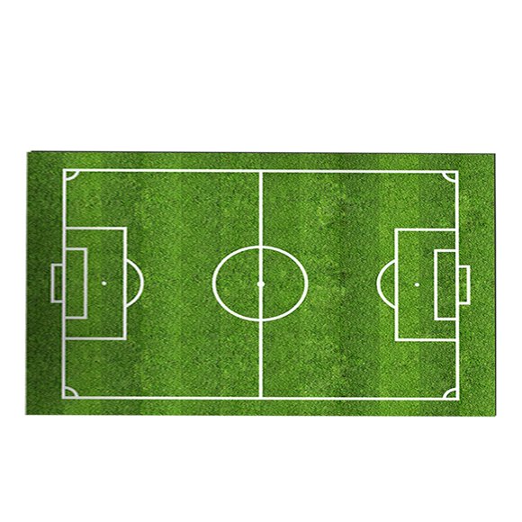 Tapis de Terrain de Football Intérieur, Tapis de Sol Décoratif à Thème Sportif, Tapis Doux Antidérapant pour Salon, Chambre, Cuisine et Entrée