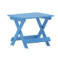 thumbnail image 2 of Merrick Lane Outdoor Folding Side Table, Portable All-Weather HDPE Adirondack Side Table in Blue, 2 of 11