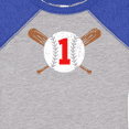 thumbnail image 4 of Inktastic First Birthday Weathered Baseball Design with Bats Boys or Girls Baby Bodysuit, 4 of 5