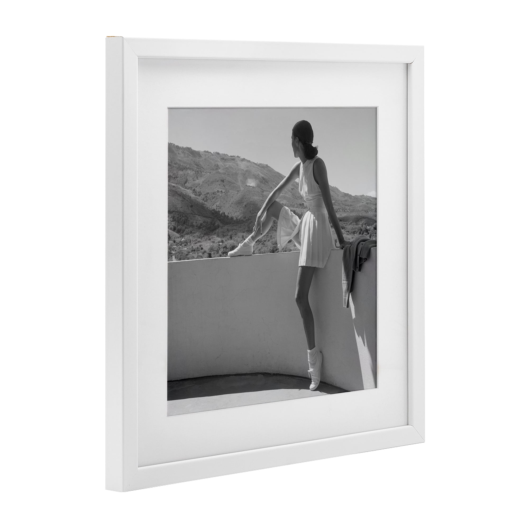 Stupell Industries Woman In Tennis Outfit White Framed Print Under Glass, design by Toni Frissell